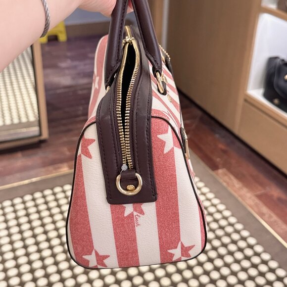 coach Rowan Satchel Bag With Stripe Star Print 2866 - Picture 5 of 9